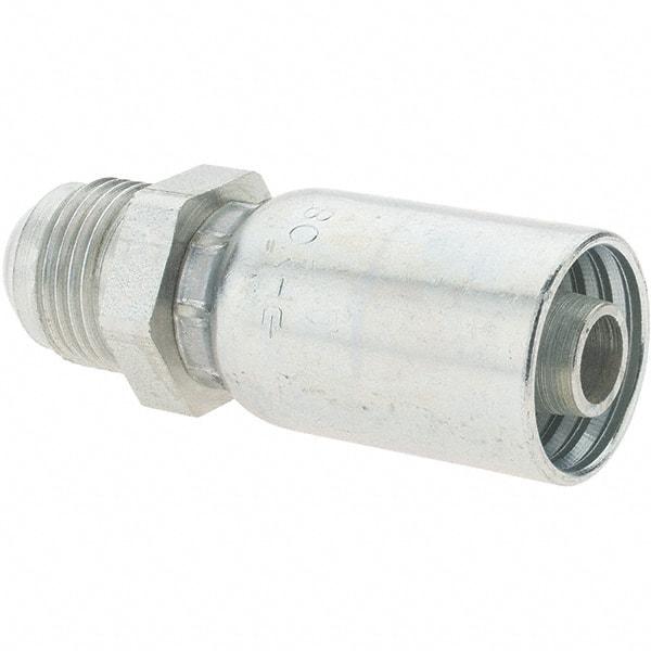Parker - 7/8-14 Male SAE(JIC) Steel Hydraulic Hose Male SAE 37° JIC Rigid Fitting - -8 Hose Size, 1/2" Hose Diam - Industrial Tool & Supply
