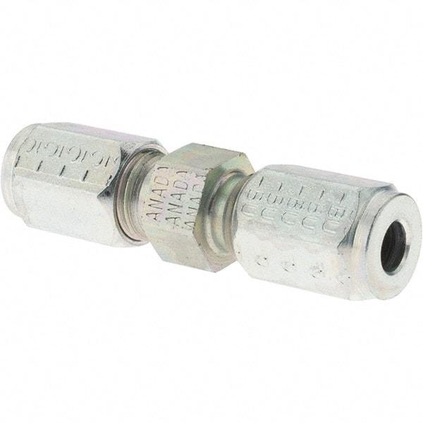 Parker - Metal Flareless Bite Tube 3/16" OD Union - Industrial Tool & Supply