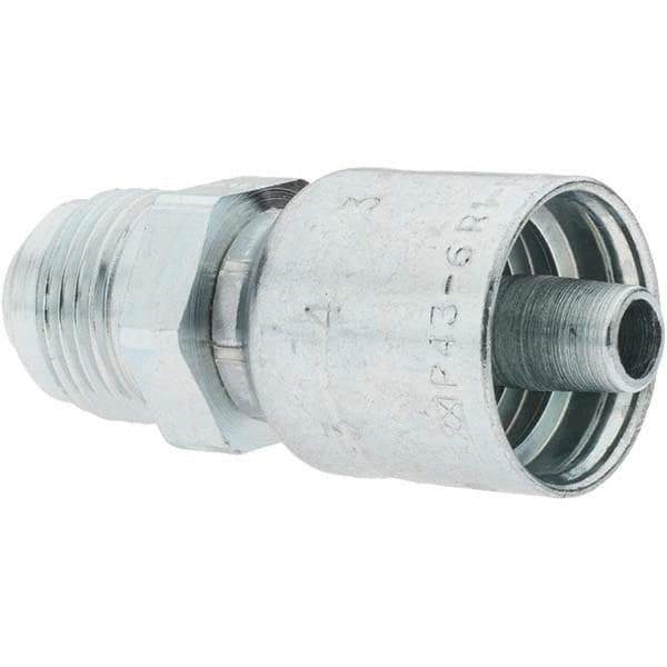 Parker - 7/8-14 Male SAE(JIC) Steel Hydraulic Hose Male SAE 37° JIC Rigid Fitting - -6 Hose Size, 3/8" Hose Diam - Industrial Tool & Supply