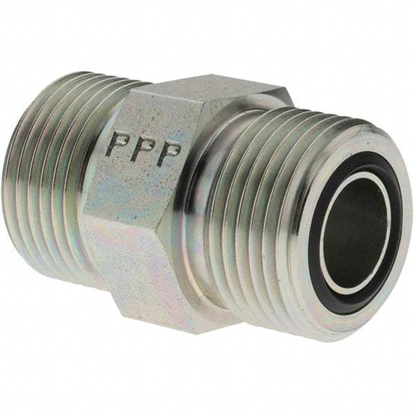 Parker - Seal-Lok Steel Hydraulic Hose Adapter - 6,000 psi, -10 Hose Size, 5/8" Hose Diam - Industrial Tool & Supply