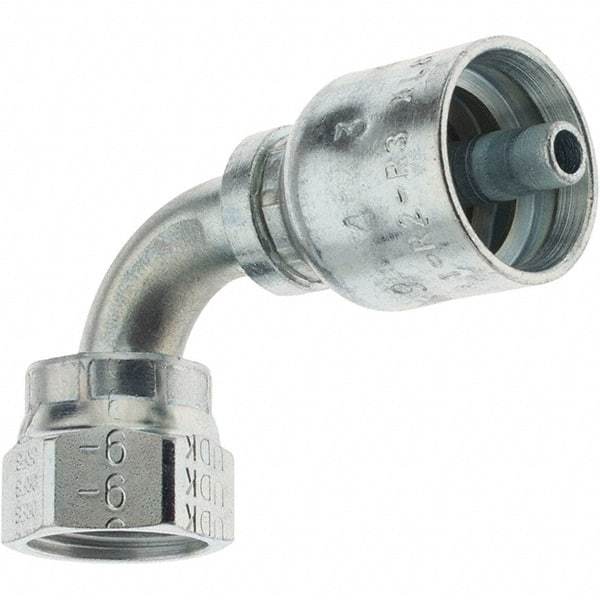 Parker - 11/16-16 Seal-Lok Hydraulic Hose Female Seal-Lok Swivel 90° Elbow & Short Drop - -4 Hose Size, 1/4" Hose Diam - Industrial Tool & Supply
