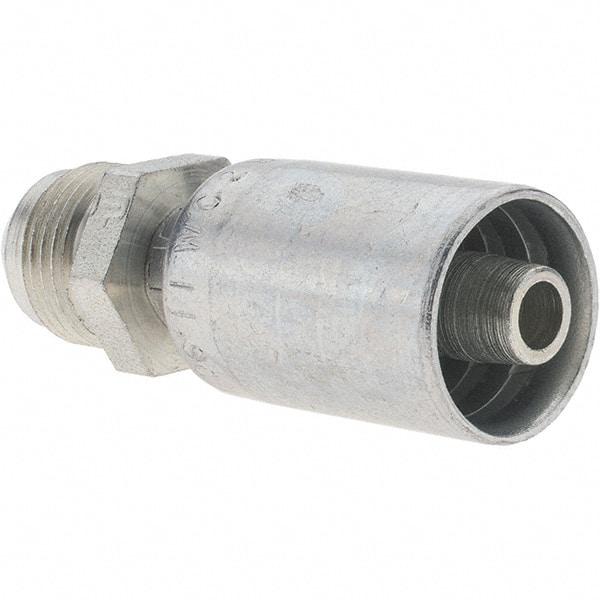 Parker - 3/4-16 Male SAE(JIC) Steel Hydraulic Hose Male SAE 37° JIC Rigid Fitting - -6 Hose Size, 3/8" Hose Diam - Industrial Tool & Supply