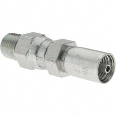 Parker - 1/8-27 Thread Steel Hydraulic Hose Male Connector - Industrial Tool & Supply