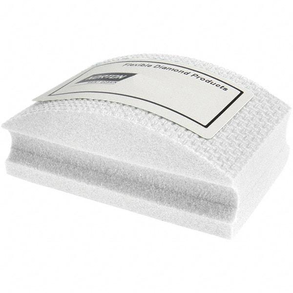 Norton - Ultra Fine Grade, 800 Grit, Diamond Hand Pad - White, 2-1/8" Wide x 3-1/2" Long x 1-1/2" Thick, Nonwoven - Industrial Tool & Supply