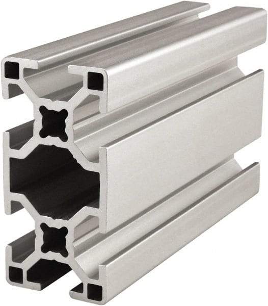 80/20 Inc. - 6 Meters Long x 30 mm Wide x 60 mm Deep, T-Slotted Aluminum Extrusion - Clear Anodized Finish - Industrial Tool & Supply