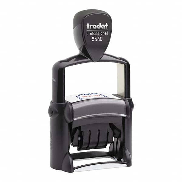 Trodat - Pre-inked Custom Stamps Type: Custom Stamp - 5-In-1 Dater Message: Date/Entered/Faxed/Paid/Received - Industrial Tool & Supply