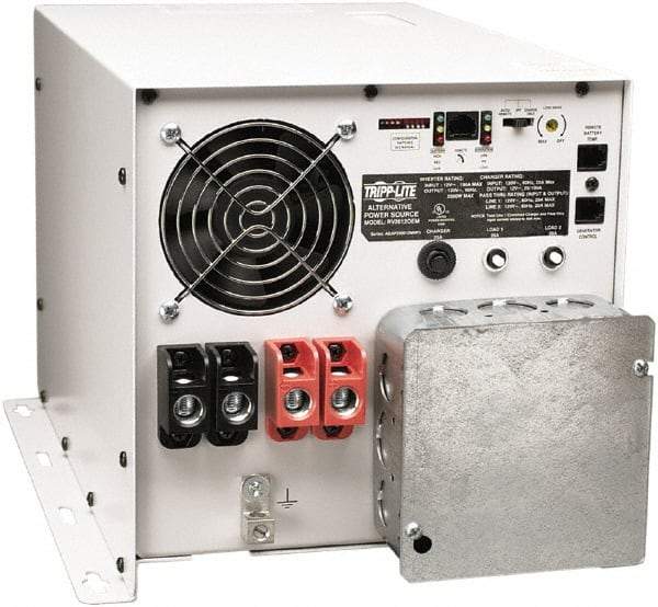 Tripp-Lite - Hardwire Connection, 12 VDC Input, 120 VAC Output, 6,000 Peak Wattage, Surface Mount Power Inverter - 11-1/2" Wide x 9-3/4" Deep x 9-3/4" High, 3,000 Watt Continuous Output Power, Fan Cooled - Industrial Tool & Supply