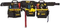 DeWALT - 29 to 46" Waist Apron - 31 Pocket, Black, Polyester - Industrial Tool & Supply