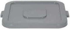 PRO-SOURCE - Square Lid for Use with 32 Gal Square Trash Cans - Gray, Plastic, For Huskee Trash Cans - Industrial Tool & Supply