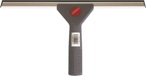 PRO-SOURCE - 14" Rubber Blade Window Washer/Squeegee - Blue, Plastic Holder - Industrial Tool & Supply