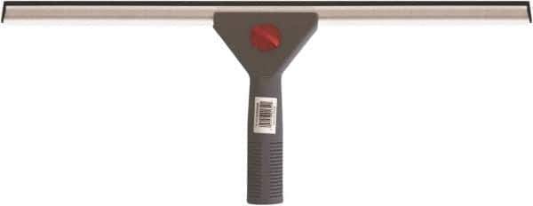 PRO-SOURCE - 18" Rubber Blade Window Washer/Squeegee - Blue, Plastic Holder - Industrial Tool & Supply