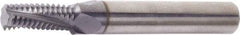 Vargus - 1/2-20 UN, 0.371" Cutting Diam, 4 Flute, Solid Carbide Helical Flute Thread Mill - Internal Thread, 1" LOC, 3-1/2" OAL, 3/8" Shank Diam - Industrial Tool & Supply