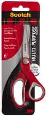 3M - 6" LOC, 6" OAL Stainless Steel Premium Scissors - Ambidextrous, For Crafts - Industrial Tool & Supply