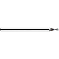 Fraisa - 0.5mm, 0.6mm LOC, 40mm OAL, 2 Flute Solid Carbide Square End Mill - Industrial Tool & Supply