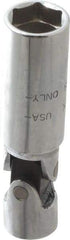 Blackhawk by Proto - 5/8", 3/8" Drive, Spark Plug Hand Socket - 6 Points, 3-3/8" OAL, Steel, Chrome Finish - Industrial Tool & Supply