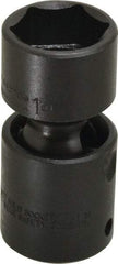 Proto - 1/2" Drive 1" Standard Universal Impact Socket - 6 Points, 2-29/32" OAL - Industrial Tool & Supply
