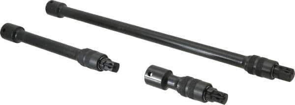 Proto - 3/8" Drive Socket Locking Extension Set - 3 Pieces, Includes 3, 6, 12" Lengths - Industrial Tool & Supply