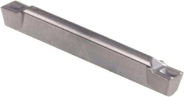 Kennametal - 0205G GMN Grade KCU25, 2.05mm Cutting Width Carbide Grooving Insert - 2mm Max Depth of Cut, Neutral, 0.2mm Corner Radius, AlTiN Finish - Industrial Tool & Supply