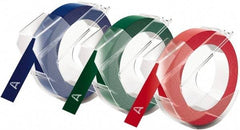 Dymo - Red, Green, Blue Embossing Tape - For DYMO Office Express & Office Mate Embossers - Industrial Tool & Supply