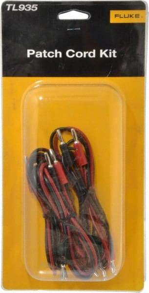 Fluke - Black/Red Electrical Test Equipment Patch Cord Set - Use with Test Equipment - Industrial Tool & Supply