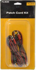 Fluke - Black/Red Electrical Test Equipment Patch Cord Set - Use with Test Equipment - Industrial Tool & Supply