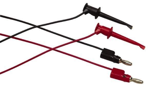 Fluke - Black/Red Electrical Test Equipment Leads Set - Use with All Models - Industrial Tool & Supply