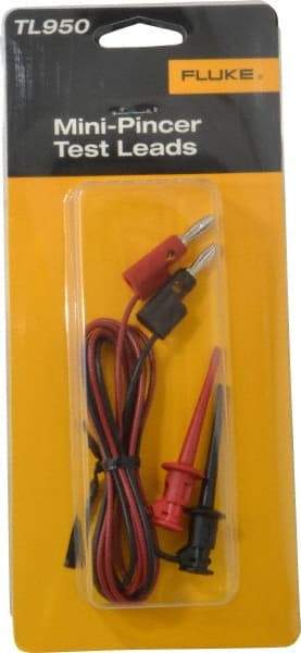 Fluke - Black/Red Electrical Test Equipment Leads Set - Use with All Models - Industrial Tool & Supply