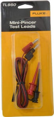Fluke - Black/Red Electrical Test Equipment Leads Set - Use with All Models - Industrial Tool & Supply