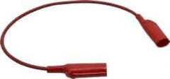 Pomona - Red Electrical Test Equipment Patch Cord - Use with Alligators Test Clips - Industrial Tool & Supply