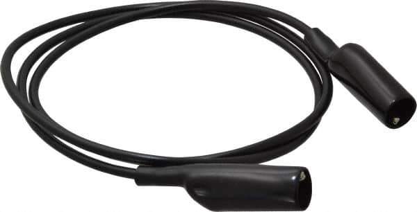 Pomona - Black Electrical Test Equipment Patch Cord - Use with Alligators Test Clips - Industrial Tool & Supply