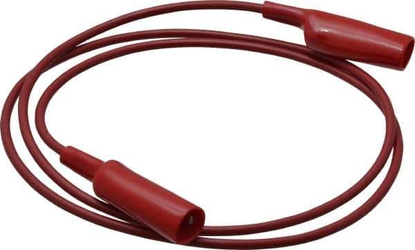 Pomona - Red Electrical Test Equipment Patch Cord - Use with Alligators Test Clips - Industrial Tool & Supply