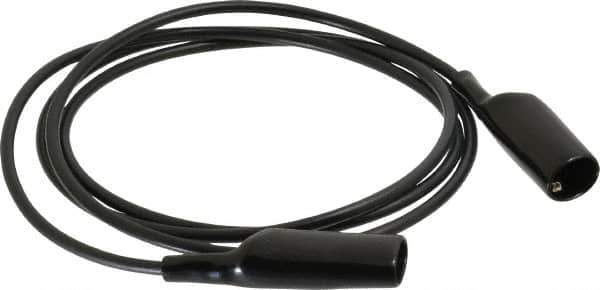 Pomona - Black Electrical Test Equipment Patch Cord - Use with Alligators Test Clips - Industrial Tool & Supply