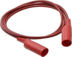 Pomona - Red Electrical Test Equipment Patch Cord - Use with Alligators Test Clips - Industrial Tool & Supply