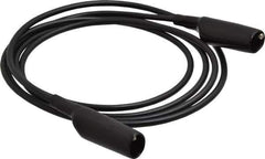 Pomona - Black Electrical Test Equipment Patch Cord - Use with Alligators Test Clips - Industrial Tool & Supply