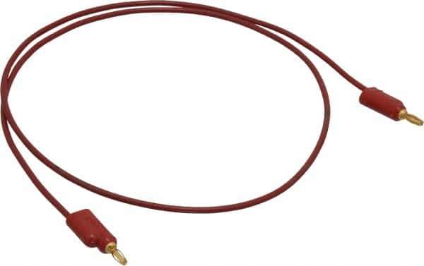 Pomona - Red Electrical Test Equipment Leads - Use with Banana Plugs - Industrial Tool & Supply