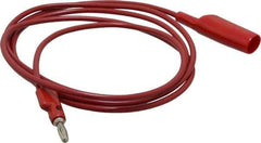 Pomona - Red Electrical Test Equipment Clip - Use with 0.300" Terminal, Banana Plugs - Industrial Tool & Supply