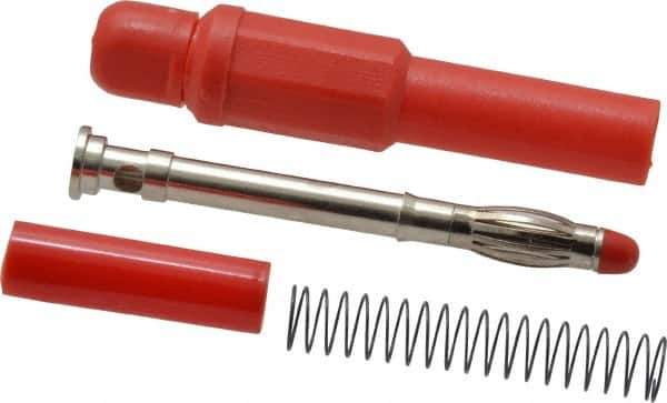 Pomona - Red Electrical Test Equipment Banana Plug - Use with Banana Plugs - Industrial Tool & Supply