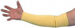 Steel Grip - Size Universal, Yellow Kevlar Flame Retardant Sleeve - 18" Long Sleeve, Elastic Opening at Both Ends - Industrial Tool & Supply