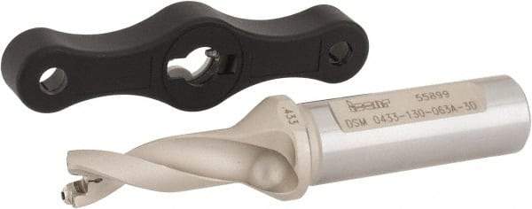 Iscar - 0.433 to 15/32" Diam, 3xD, 1.3" Max Depth, 5/8" Shank Diam, 3.81" OAL, Replaceable Tip Drill - IDK, IDM, IDN, IDP Insert, 11 Seat Size, DSM Toolholder, Series ChamDrillJet - Industrial Tool & Supply