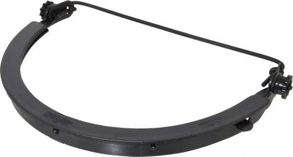 Fibre-Metal - Noryl Face Shield Frame - Black, Dielectric, Compatible with Full Brim Hard Hats - Industrial Tool & Supply