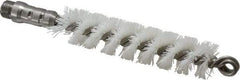 Schaefer Brush - 4-1/2" Long x 1" Diam Nylon Tube Brush - Single Spiral, 7" OAL, 0.018" Filament Diam, 1/4" Shank Diam - Industrial Tool & Supply