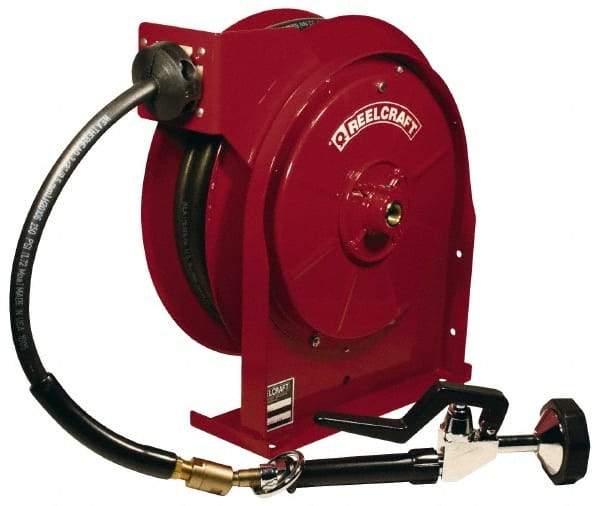 Reelcraft - 35' Spring Retractable Hose Reel - 250 psi, Hose Included - Industrial Tool & Supply