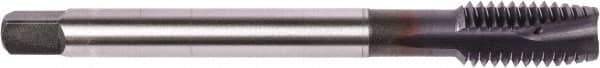 Union Butterfield - 1/4-20 UNC, 3 Flute, TiCN Finish, Powdered Metal Spiral Point Tap - Plug Chamfer, Right Hand Thread, 3.15" OAL, 0.669" Thread Length, 0.255" Shank Diam, 2B Class of Fit, Series 1674 - Exact Industrial Supply