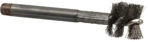 Red Head - 1-1/2" Long x 1" Diam Steel Wire Brush - Single Spiral, 5/8" Anchor Size, 4-7/8" OAL, 3/4" Shank Diam - Industrial Tool & Supply
