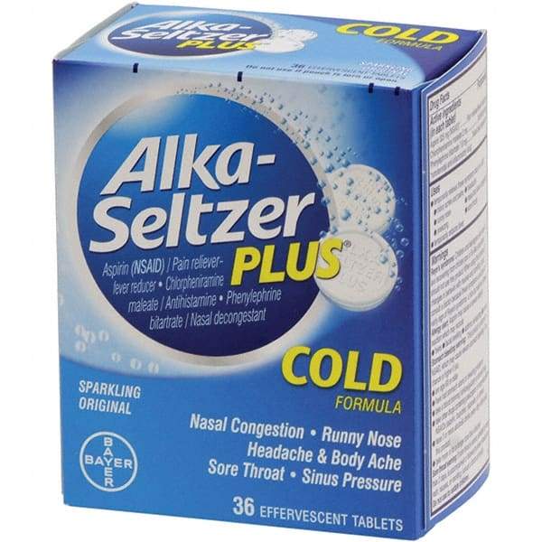 Medique - Original Flavor Alka Seltzer Tablets - Cold & Allergy Relief - Industrial Tool & Supply