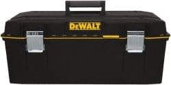 DeWALT - 2 Compartment 1 Tray Tool Box - 28" Wide x 12-39/64" Deep x 11-39/64" High, Metal/Resin, Black - Industrial Tool & Supply