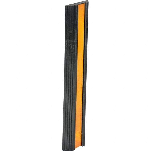 Vestil - 24" Long x 5-1/8" Wide x 1-3/8" High, Bumper Stop - Yellow & Black - Industrial Tool & Supply