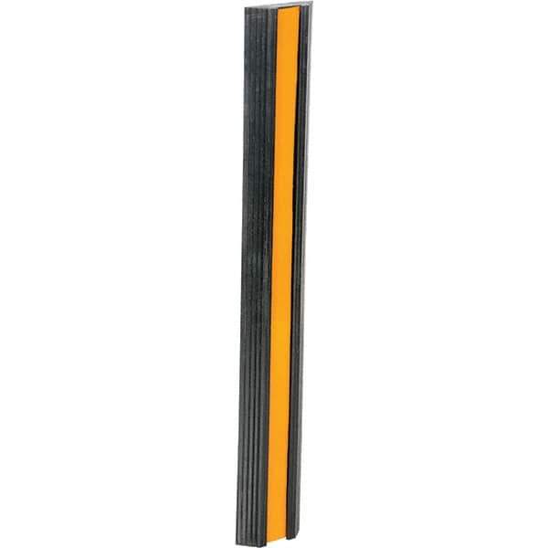 Vestil - 36" Long x 5-1/8" Wide x 1-3/8" High, Bumper Stop - Yellow & Black - Industrial Tool & Supply