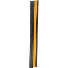 Vestil - 36" Long x 5-1/8" Wide x 1-3/8" High, Bumper Stop - Yellow & Black - Industrial Tool & Supply