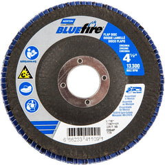 ‎4-1/2″ × 7/8″ 80 Grit Type 29 BlueFire Flap Disc - Industrial Tool & Supply
